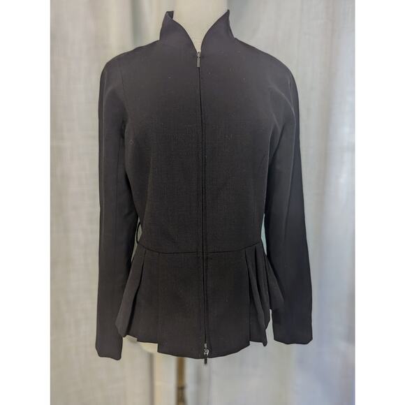 Doncaster Wool Pleated Peplum Blazer - Size 2 - Picture 1 of 4